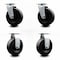Service Caster 6 Inch Phenolic Caster Set with Roller Bearings 2 Swivel 2 Rigid SCC SCC-20S620-PHR-2-R-2 - alternate 1